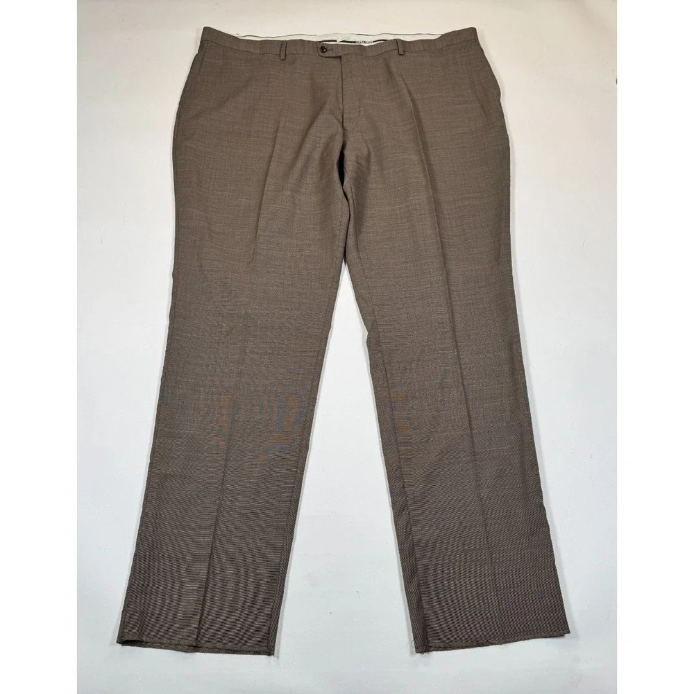 Linea Uomo 2PC Set Performance Suit Jacket & Pants Mens 60R NWT Stretch Wool Tan